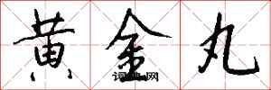 钱沛云黄金丸行书怎么写