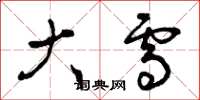 曾庆福大雪草书怎么写