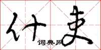 曾庆福什吏草书怎么写