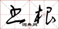 曾庆福书根草书怎么写