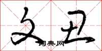 曾庆福文丑草书怎么写