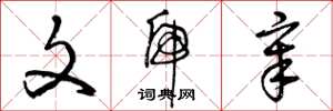 曾庆福文虎章草书怎么写