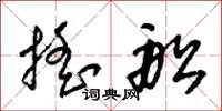 朱锡荣摇船草书怎么写