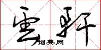 曾庆福云轩草书怎么写