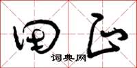 曾庆福田正草书怎么写