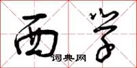 曾庆福西学草书怎么写