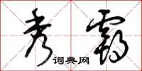 曾庆福秀霸草书怎么写