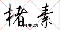 钱沛云楮素行书怎么写