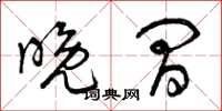 曾庆福晚间草书怎么写
