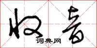 曾庆福收音草书怎么写