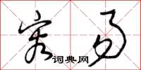 曾庆福容易草书怎么写