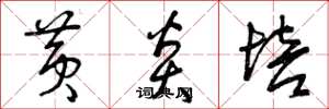 曾庆福黄炎培草书怎么写