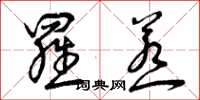 曾庆福罗惹草书怎么写
