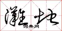 曾庆福滩地草书怎么写