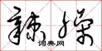 曾庆福辣臊草书怎么写