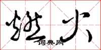曾庆福燃火草书怎么写