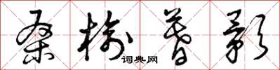 曾庆福桑榆暮影草书怎么写