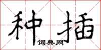 侯登峰种插楷书怎么写