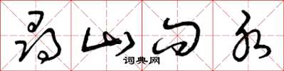 曾庆福寻山问水草书怎么写