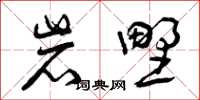 曾庆福岩野草书怎么写
