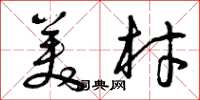 曾庆福美材草书怎么写