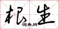 曾庆福根生草书怎么写