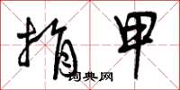 曾庆福捐甲草书怎么写