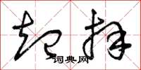 曾庆福起拜草书怎么写