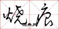 曾庆福烧痕草书怎么写