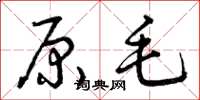 曾庆福原毛草书怎么写