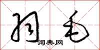 梁锦英羽毛草书怎么写