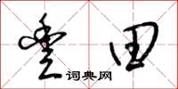 梁锦英丰田草书怎么写