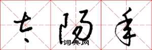 梁锦英太阳年草书怎么写