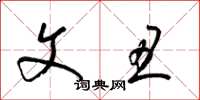 梁锦英文丑草书怎么写