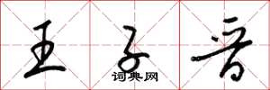 梁锦英王子晋草书怎么写