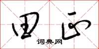 梁锦英田正草书怎么写