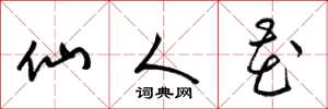 梁锦英仙人花草书怎么写