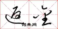 梁锦英返金草书怎么写