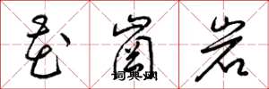梁锦英花岗岩草书怎么写