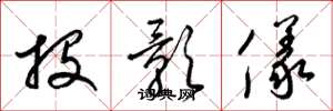 梁锦英投影仪草书怎么写