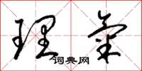梁锦英理气草书怎么写