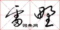 梁锦英雷野草书怎么写