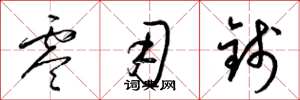 梁锦英零用钱草书怎么写