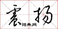 梁锦英震扬草书怎么写