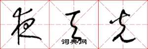 梁锦英夜天光草书怎么写