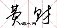 梁锦英费财草书怎么写