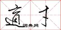 梁锦英适才草书怎么写