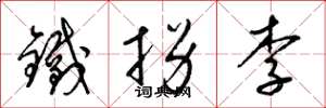 梁锦英铁拐李草书怎么写