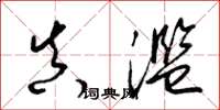 梁锦英真滥草书怎么写