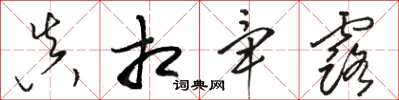 骆恒光真相毕露草书怎么写